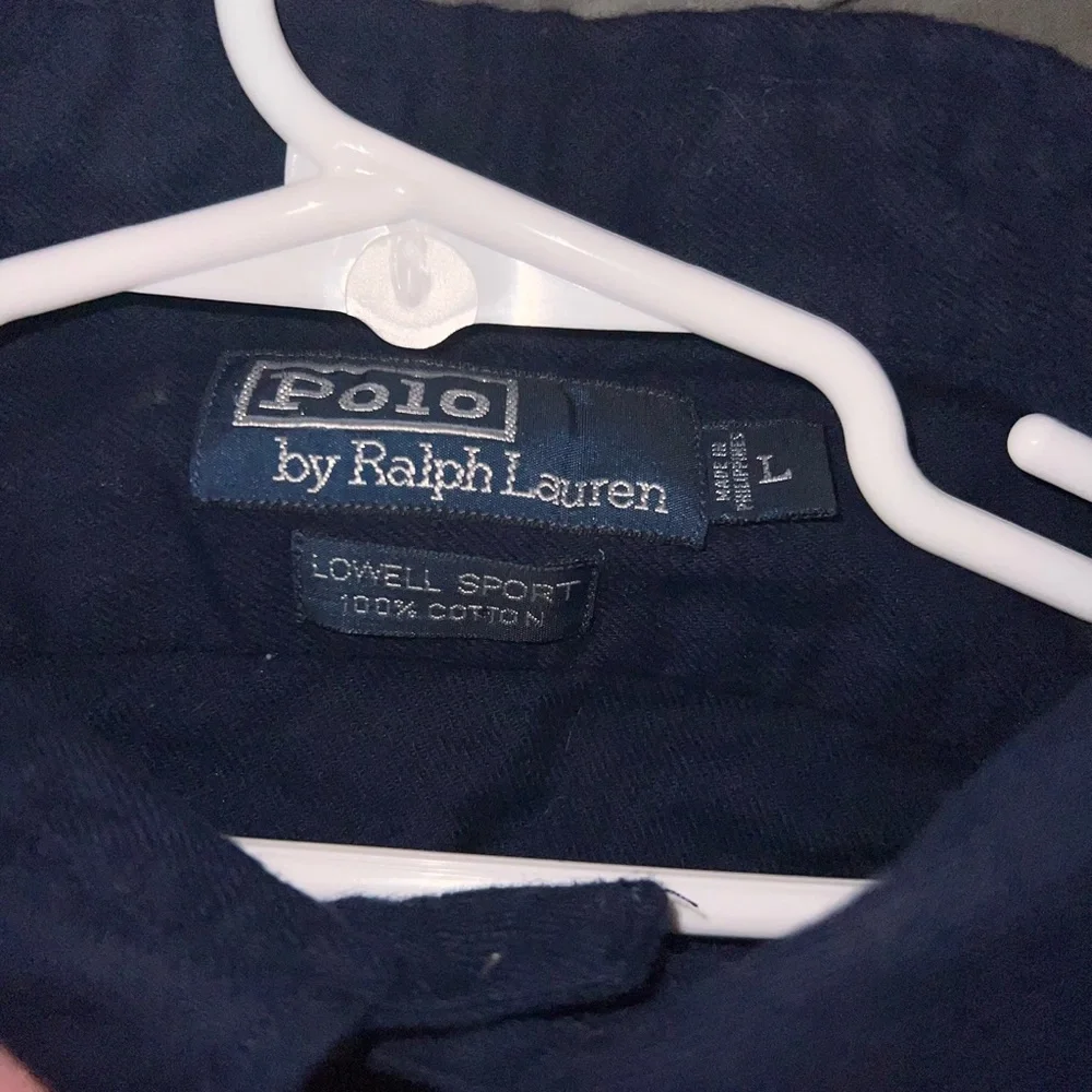 Polo Ralph Lauren Lowell Sport Soft Combed Cotton Button Up Shirt large blue - Picture 3 of 5